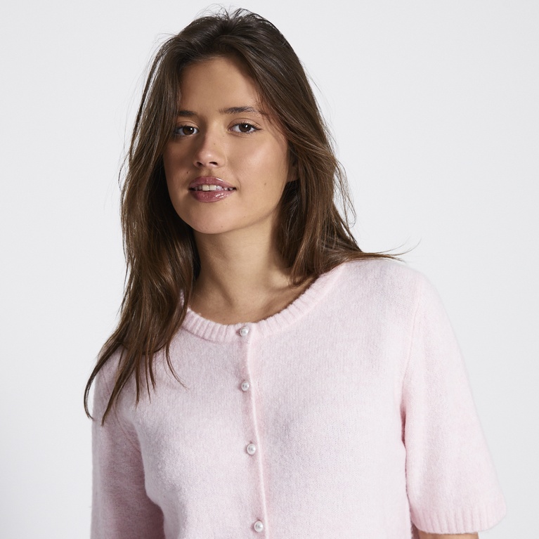 Basic short sleeve knit cardigan "Margot"